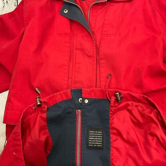 VINTAGE LONDON FOG Limited Edition Red Canvas Coat - Picture 4 of 6